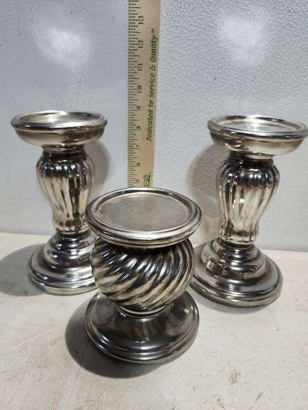 3 Candle Pillar Stand Tallest 9''