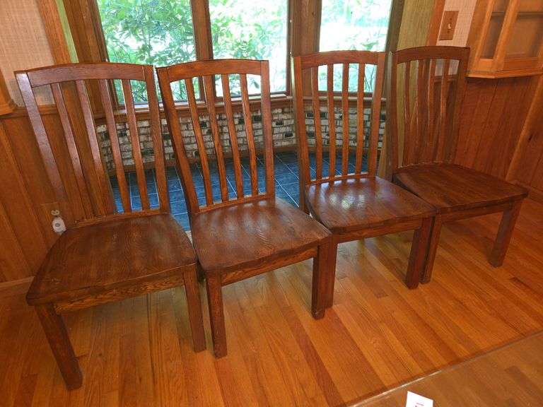 4 Large wooden kitchen chairs