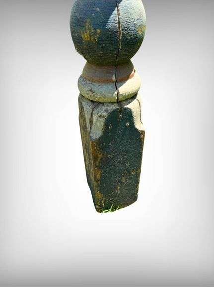 LARGE Antique Wooden Barber Pole with Original Paint