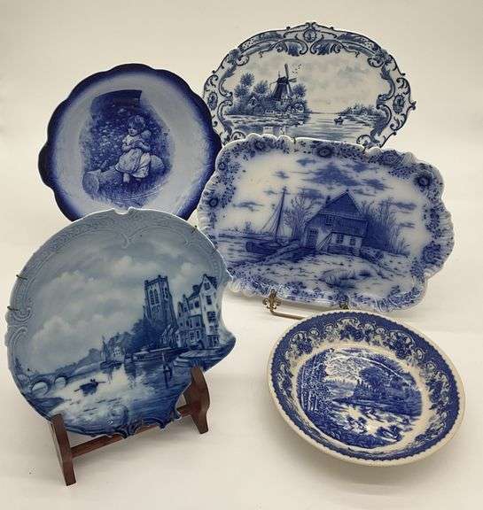 Blue Dishware Plates and Bowls