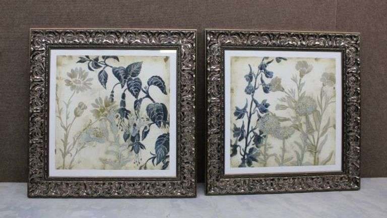 Megan Meagher Signed and Numbered Floral Prints in Ornate Frames