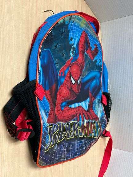 Spider-Man Kids Backpack – Blue, Red & Black with Web Design