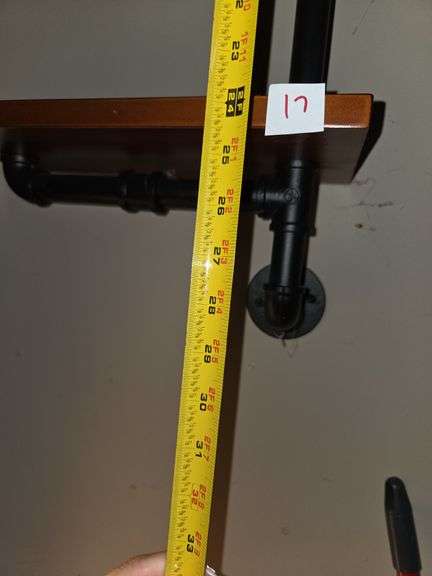 Metal pipe shelving unit