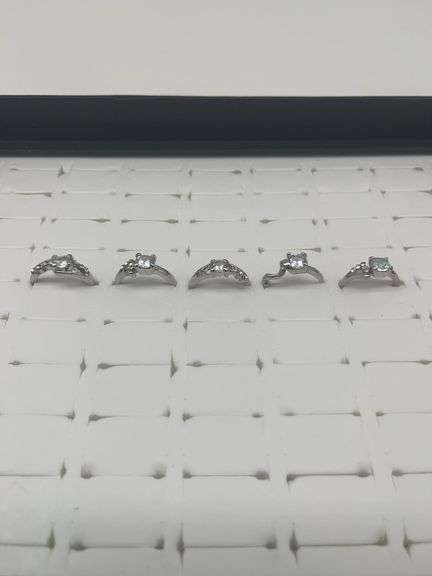 New Silver-Toned Costume Rings, Size 7, Multiple Pieces Per Lot