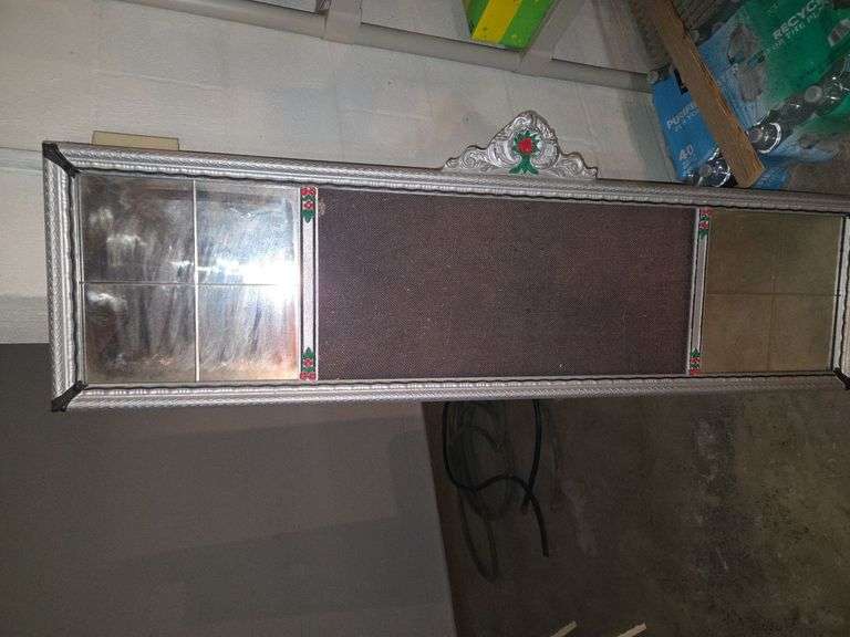 Large mirror with message board