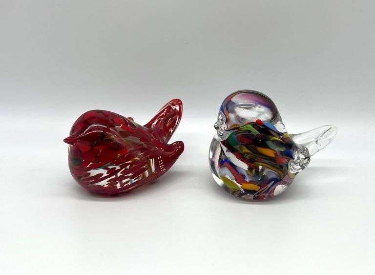 Artist Signed Blown Glass Figurines