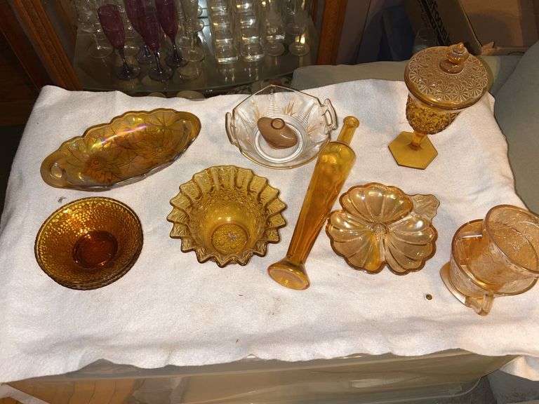 Lot of Amber Glassware
