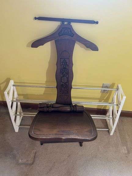 Butler Valet Chair, Shoe Rack - Auction Ohio