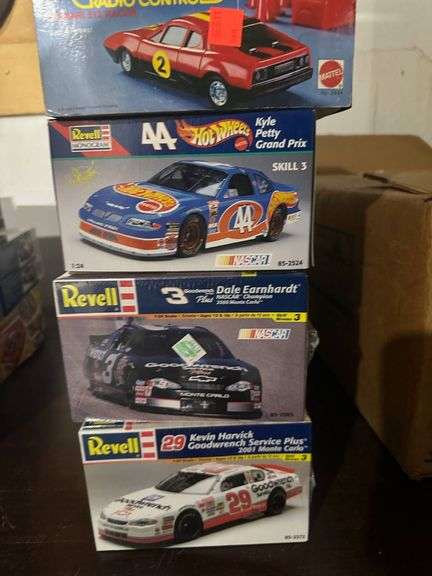 Four Revell Nascar Plastic Model Kits in Original Packaging