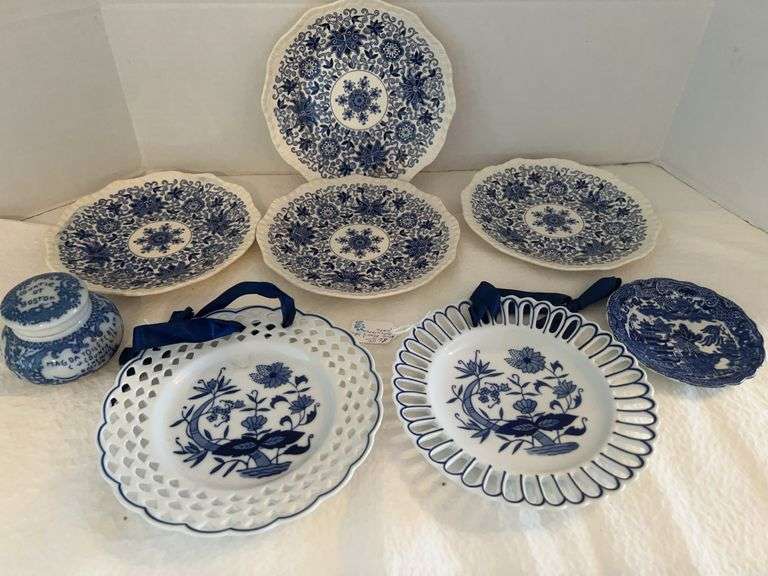 Blue Willow and Blue & White Plates