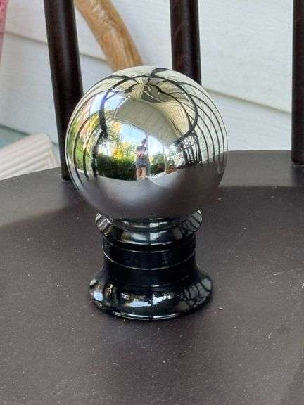 Cool Antique Mercury Glass Butler Gazing Ball