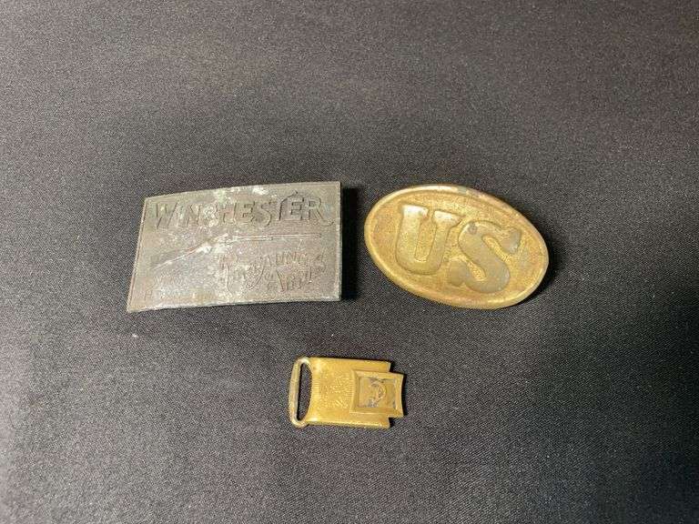 Vintage Military Style Brass Belt Buckles