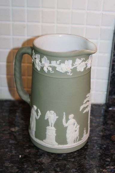 Green Jasperware Pitcher