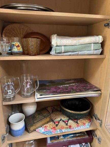 Glassware, Linens, and Decorative Items