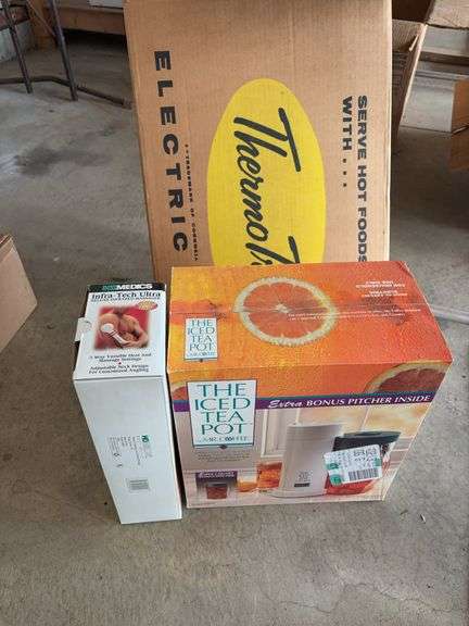 Electric tray, ice tea maker, massager