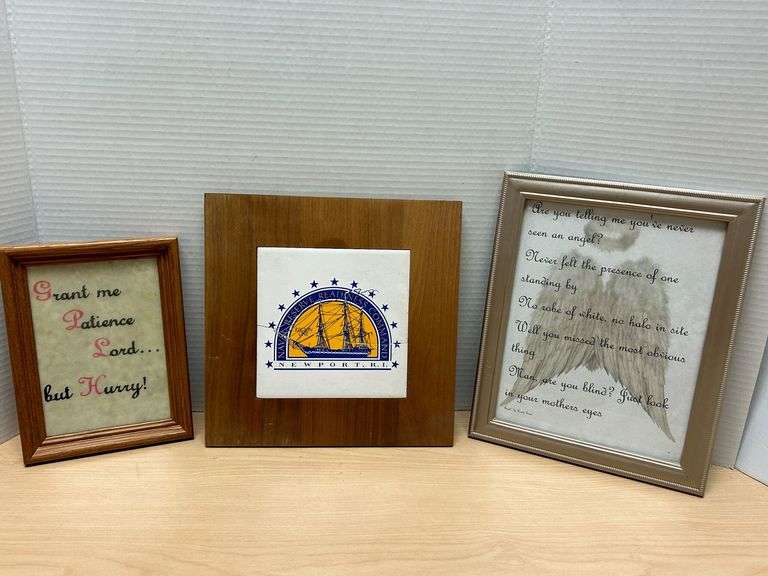 Framed Prints & Plaque – 3 Pieces