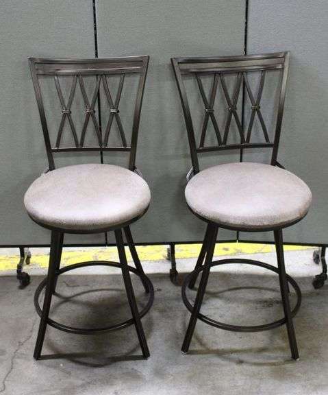 Metal Bar Stools with Upholstered Seats by At Home