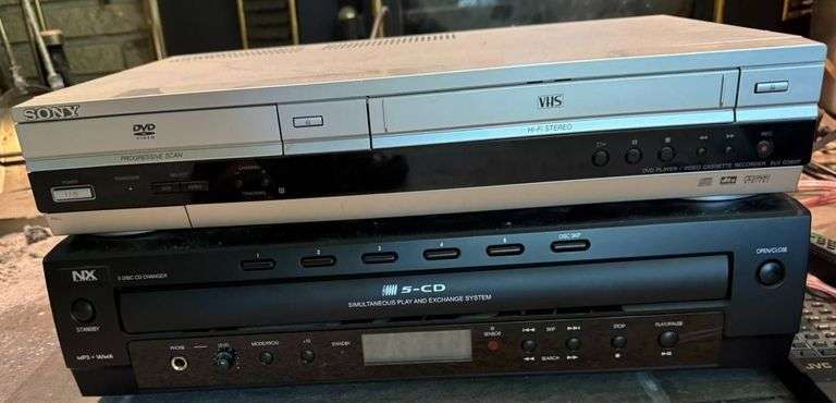 Sony DVD-VHS Player and NX 6-Disc CD Changer