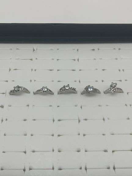 Silver-Toned Size 6-1/2 Costume Jewelry Rings