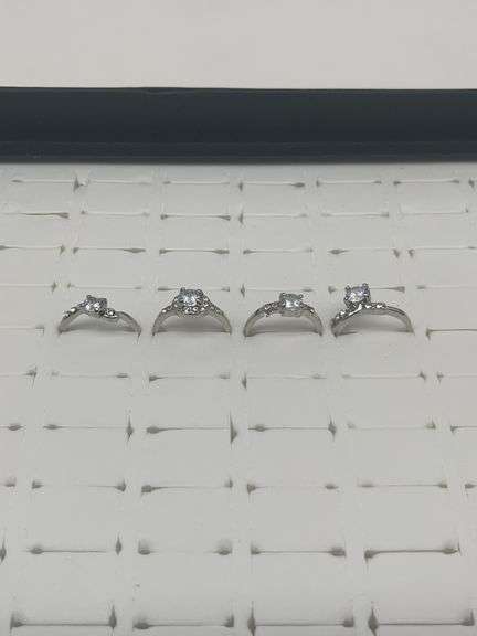 New Silver-Toned Costume Jewelry Rings, Size 9