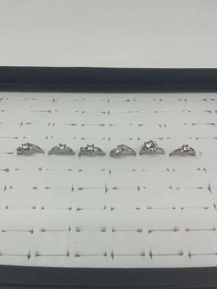 New Silver-Toned Costume Jewelry Rings, Size 8