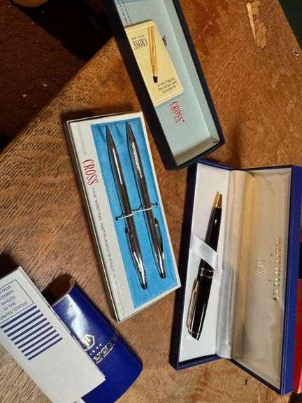 Writing Instruments Collector Box Waterman and Cross Writing Instruments in Presentation Boxes - Auction Ohio