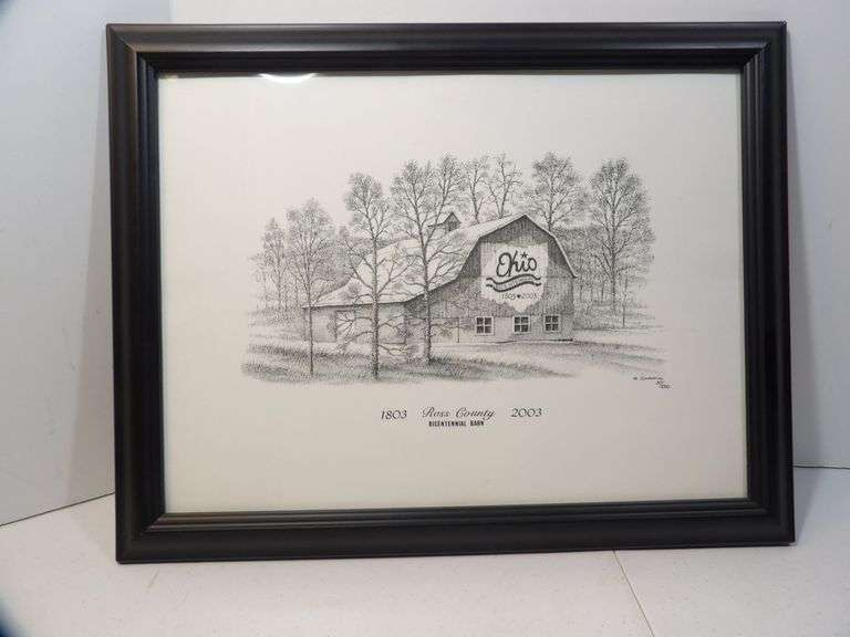Ross County Bicentennial Barn Print