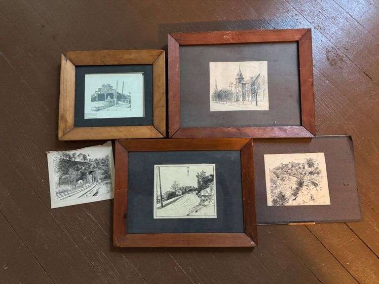 Cambridge, OH Framed and Loose Architectural Illustrations and Prints