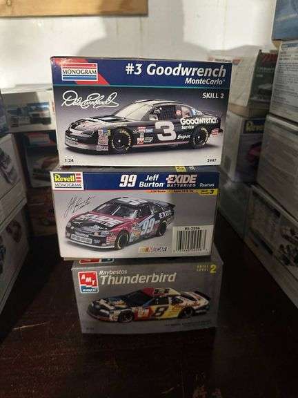 3 NASCAR Model Kits Featuring Monogram, Revell, and AMT Brands