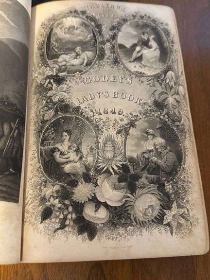 Godey’s Lady’s Book 1849 Edition with Engravings and Color Illustrations