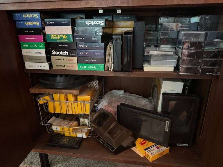 Blank VHS Tapes, Audio Cassettes, and Film Reels
