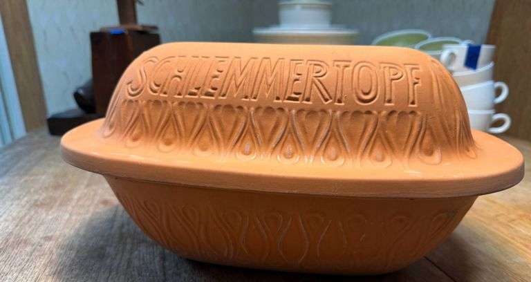 Schlemmertopf Terra Cotta Clay Roasting Dish with Lid