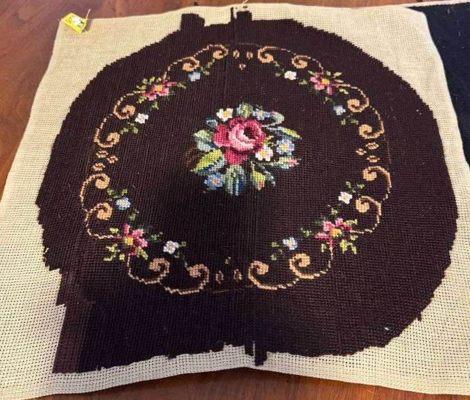 Floral Needlepoint Tapestries on Canvas