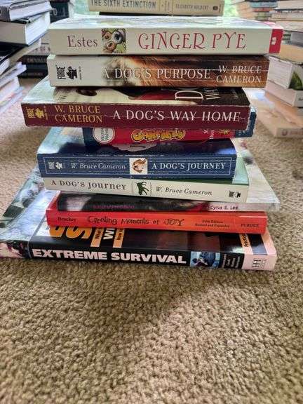 Nine Books Including Novels by W. Bruce Cameron and Others