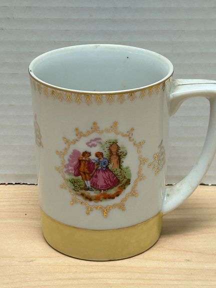 Vintage Stylecraft Porcelain Mug with Courting Couple Scene – Made in Japan