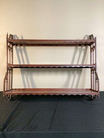 Vintage Wooden Wall Shelf – 3 Tier