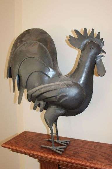 Metal Rooster Sculpture