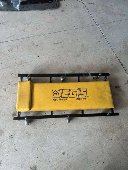 Jeg’s Rolling Shop Creeper with Padded Yellow Seat