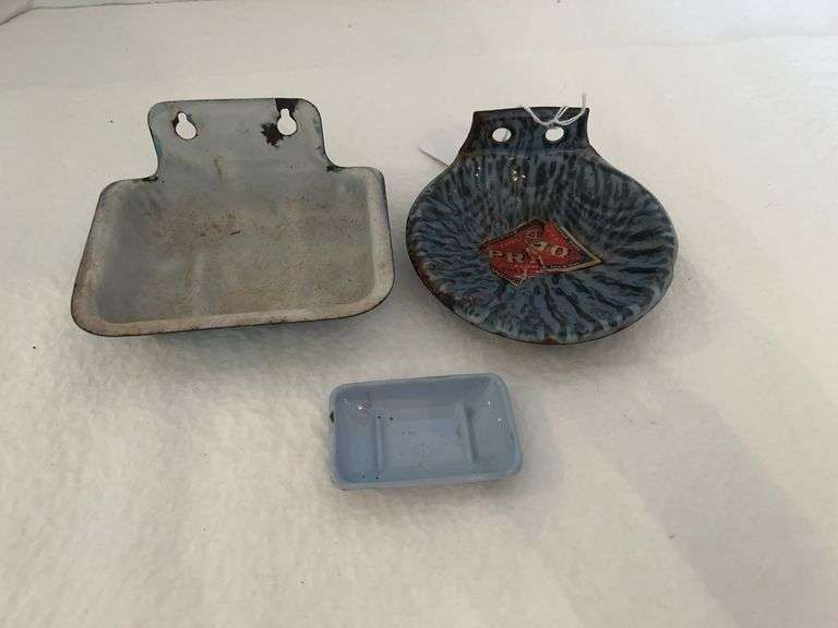 Antique Enamel Soap Dishes