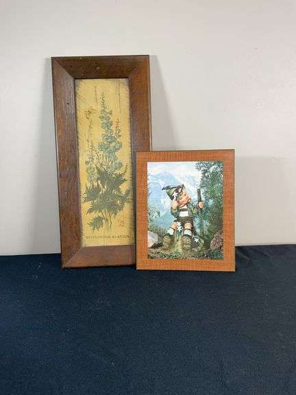 Pair of Framed Prints – Botanical & Hummel-Style