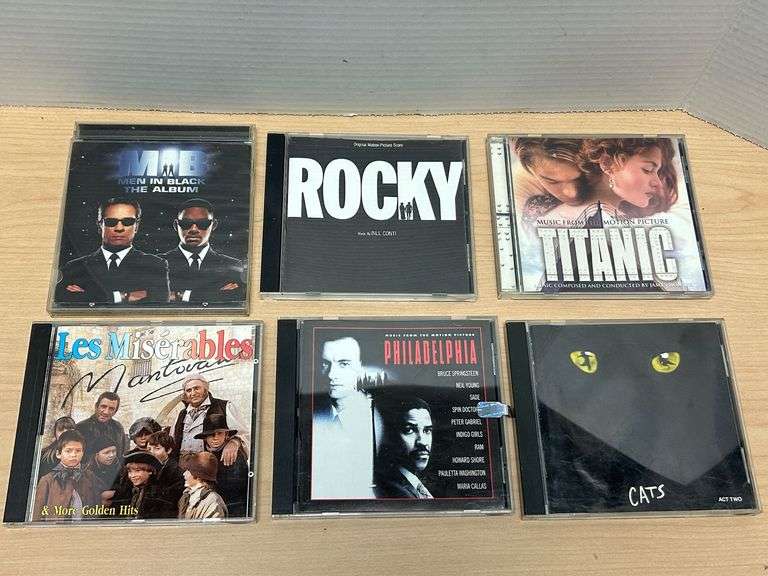 Movie & Musical Soundtrack CD Collection – Titanic, Rocky, Les Misérables & More