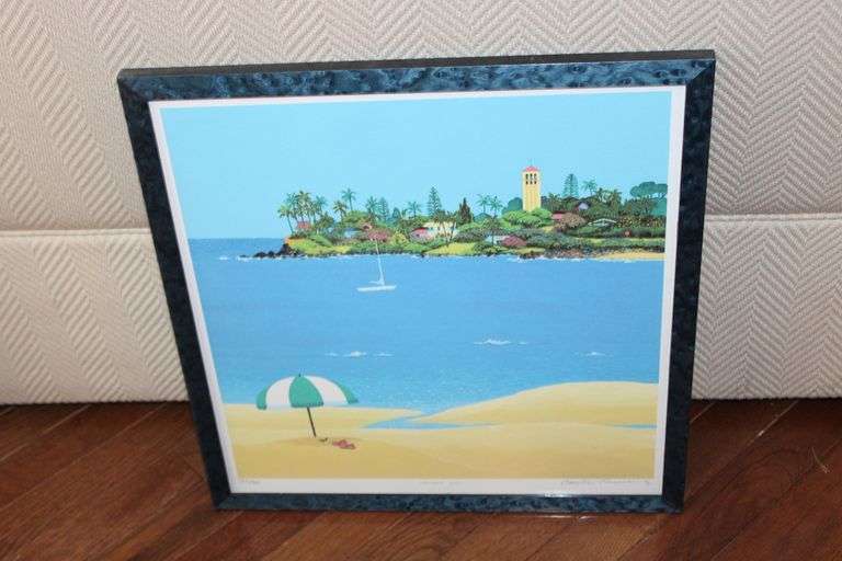 Rosalie Prussing "Waimea Bay" Beach Print
