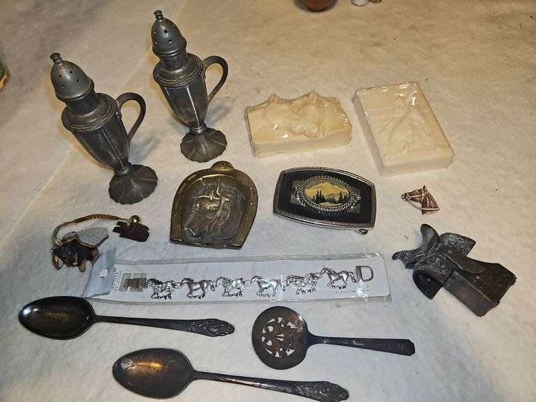 Saddle Pencil Sharpener, Lot of Horse Memorabilia., etc.