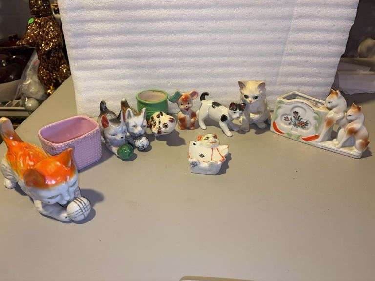 Large lot of cat figures