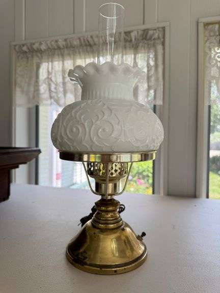 Milk Glass Lamp