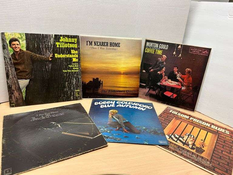 Vintage Vinyl Records – Johnny Tillotson, Jack Greene, Bobby Goldsboro & More (6 Records)
