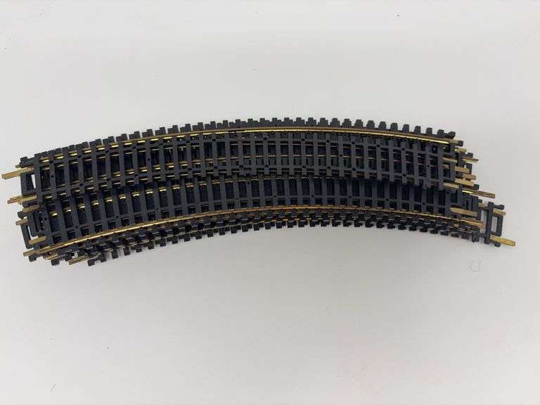 HO Scale Curved Train Track Pieces with Brass Rails