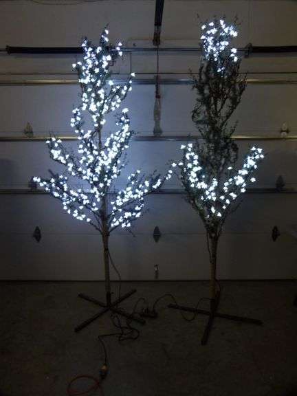 Two 8 Ft Christmas Trees