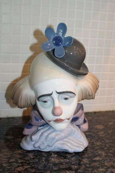 Lladro Clown Bust Clown Bust Figurine