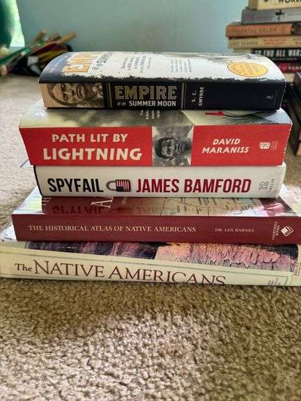 Stack of Five Nonfiction Books on American History and Politics